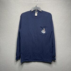 Rare Omori Omocat Fish Ocean Anime Graphic Long Sleeve Shirt M Blue